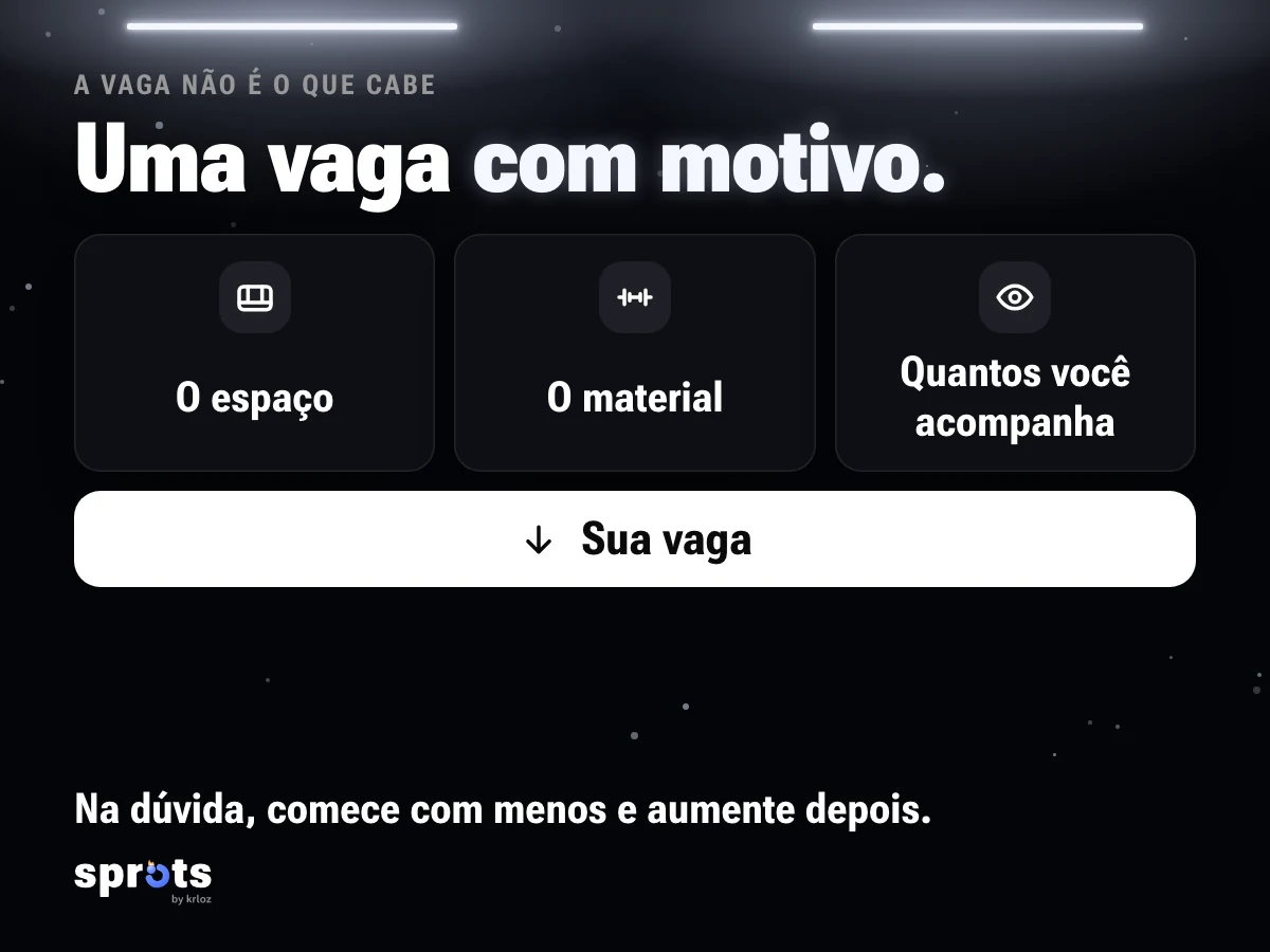 Imagem: «Uma vaga com motivo.». Três critérios